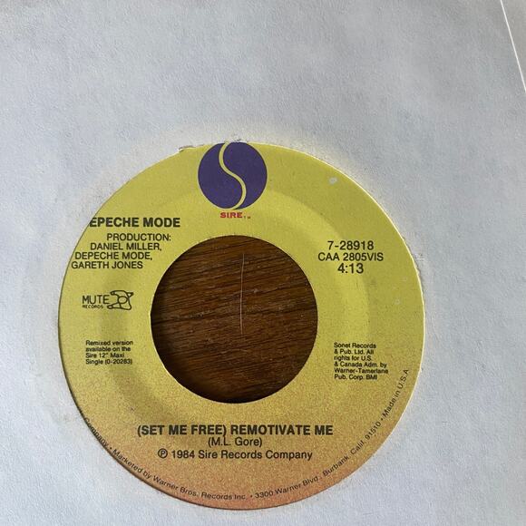 Depeche Mode Master & Servant 45 RPM Single US Vinyl Mute Sire Records Good+ - Picture 6 of 9